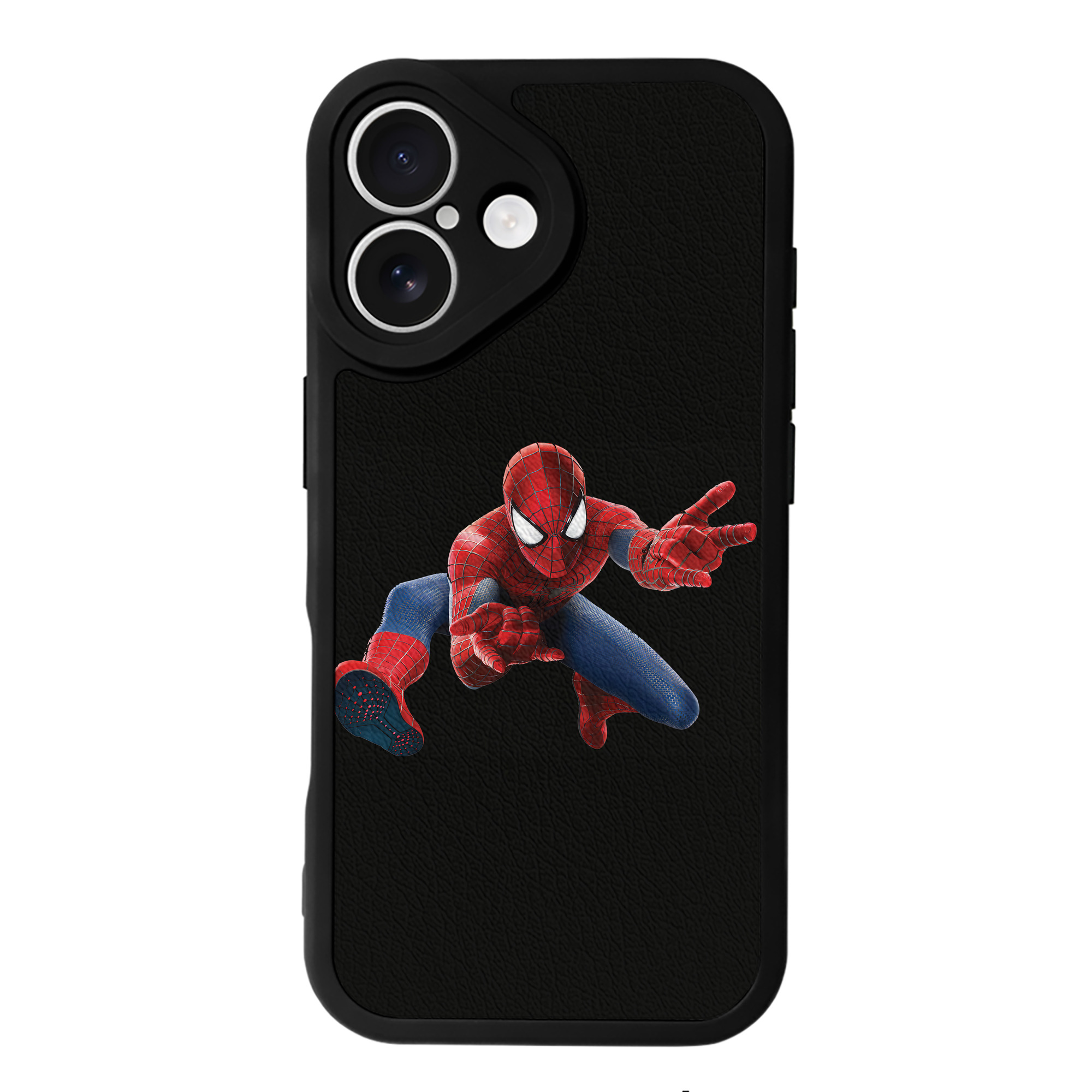 （画像用） Spider Man スパイダーマン 【iPhone 16シリーズ対応】シリコンスマホケース（レザー調） 材質：シリコン